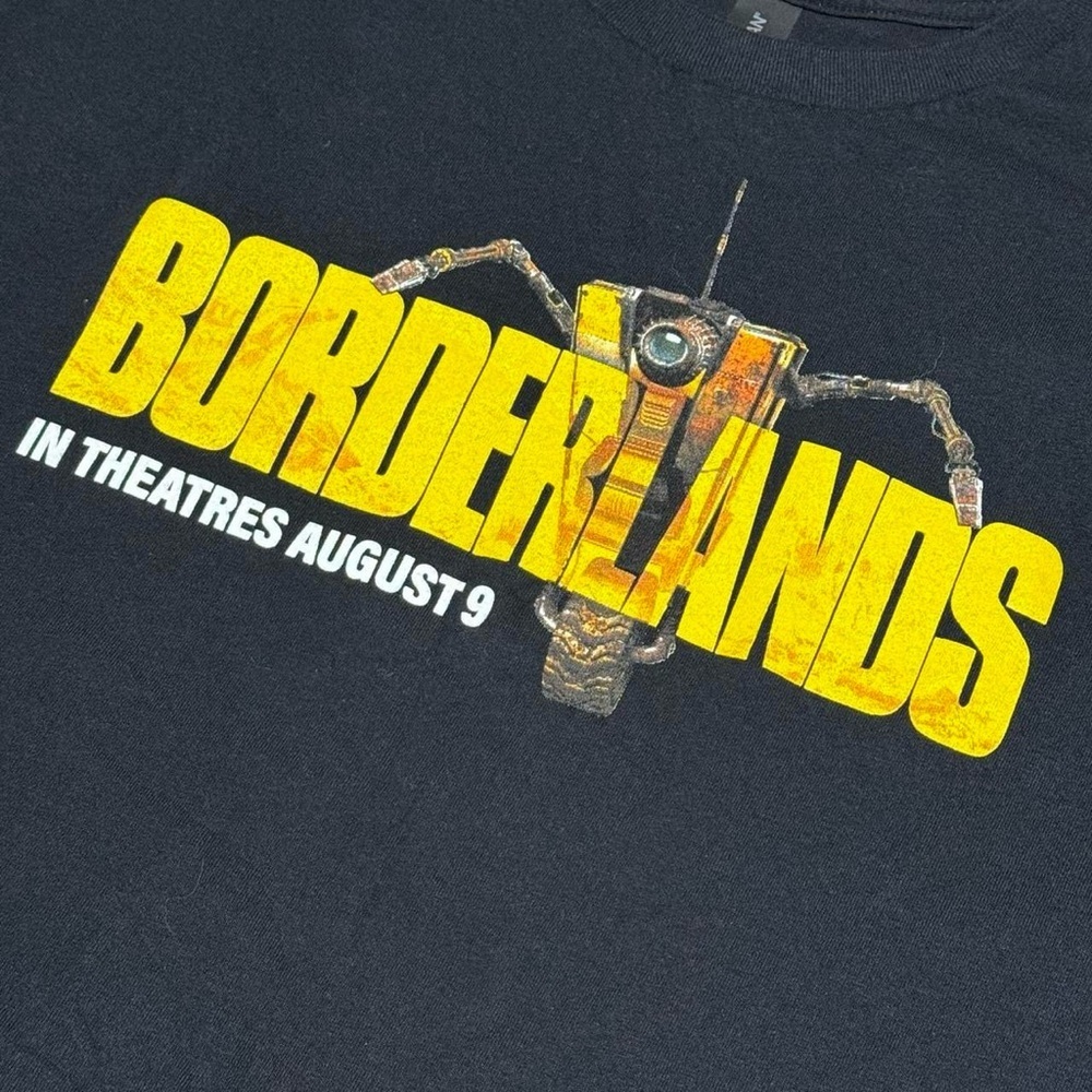 Borderlands Movie Promo T-Shirt Large Black Claptrap Marcus Theatres Mt Dew 2024 - Picture 2 of 5